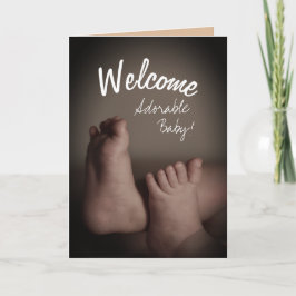 Voeg jouw tekst Sjabloon Nieuwe Baby Wenskaart