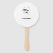 voeg jouw tekst toe - de eenvoudige minimale douan handwaaier (Achterkant)