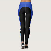 "Voeg Jouw tekst toe" , zijstreep Leggings (Achterkant)