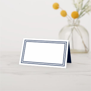 Voeg Jouw tekst White toe met dubbele Navy Blue Bo