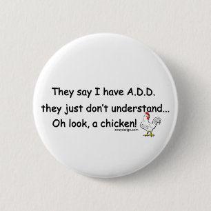 VOEG Kip Humor Quote TOE Ronde Button 5,7 Cm