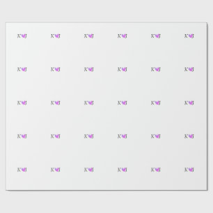 Voeg koppel naam letter trouw roze hart glitters t cadeaupapier