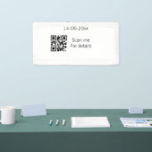 Voeg koppelnaam datum jaar Q R code hier bruiloft Spandoek (Beurs)