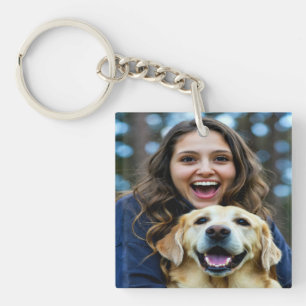 Voeg Labrador Retriever Foto Personaliseer toe Sleutelhanger