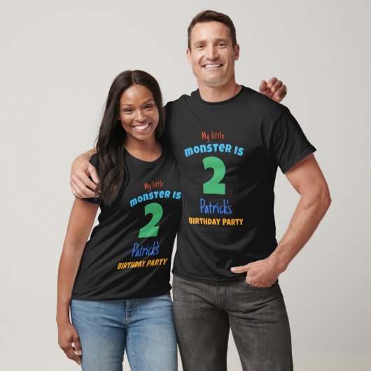 Voeg leeftijd verjaardag mijn kleine monster ouder t-shirt (Unisex)