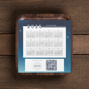 Voeg Logo 2026 Kalender QR-code Magnetische Kaart 