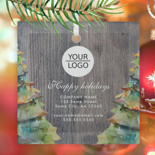 Voeg Logo aangepaste kerstbekabeling toe Glas Ornament