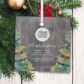 Voeg Logo aangepaste kerstbekabeling toe Glas Ornament