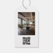 Voeg Logo aangepaste tekst QR code bedrijf foto kr Cadeaulabel (Achterkant)