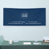 Voeg Logo Adres Website Aangepaste Kleur Bedrijf t Spandoek (Beurs)