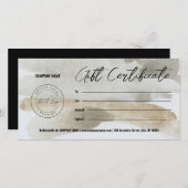 Voeg Logo & Art Cadeaucertificaat Sjabloon aan te (Voorkant / Achterkant)