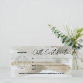 Voeg Logo & Art Cadeaucertificaat Sjabloon aan te (Staand voorkant)