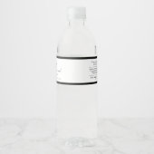 Voeg Logo bewerkbare kleuringrediënten productlabe Waterfles Etiket (Voorkant)