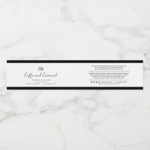 Voeg Logo bewerkbare kleuringrediënten productlabe Waterfles Etiket