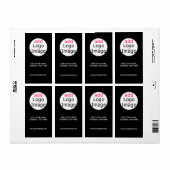Voeg Logo Business Chic zwart merk toe Etiket (Full Sheet)