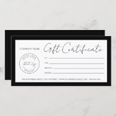 Voeg Logo Cadeaubon Sjabloon toe (Voorkant / Achterkant)