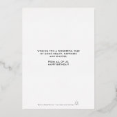 Voeg Logo Chocolate Cake toe van All Business Birt Folie Uitnodiging (Achterkant)