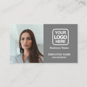 Voeg Logo Grey Modern Professional Photo toe Visitekaartje