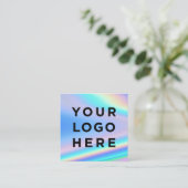 Voeg Logo Holographic Square Visitekaartjes toe (Staand voorkant)