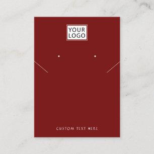 Voeg logo Joodse zwarte ketting oorscherm toe Visitekaartje