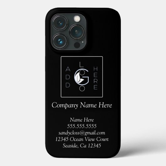 Voeg logo Moderne Minimale Witte manuscripttekst t Case-Mate iPhone Case (Achterkant)