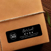 Voeg logo moderne script winkel connect aangepaste etiket