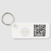 Voeg Logo QR Code Blue Gold Sleutelhanger toe (Achterkant)