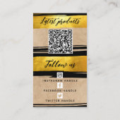 Voeg Logo & QR Code Moderne Gepersonaliseerd toe D Visitekaartje (Achterkant)