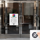 Voeg Logo QR Code Telefoonnummer Scan prijslijsten Raamsticker (Kantoordeur)