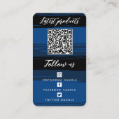   Voeg logo & QR-code toe Modern persoonlijk bedan Visitekaartje (Achterkant)