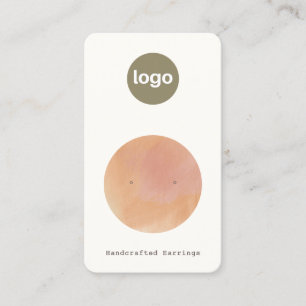 Voeg Logo Terracotta Waterverf Stud Earring toe Visitekaartje