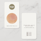 Voeg Logo Terracotta Waterverf Stud Earring toe Visitekaartje (Voorkant / Achterkant)