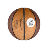Voeg Logo toe met Custom Text Leather Company Basketbal (Verticaal)