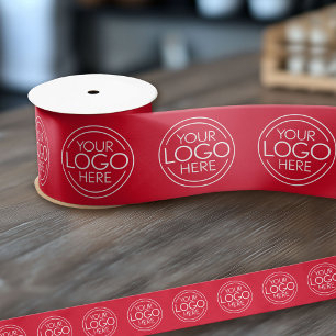 Voeg Logo toe voor Business Branding Rood Lint