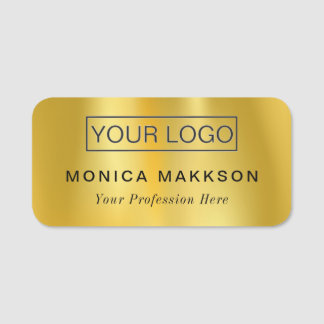 Voeg logo voornaam toe Gold name tag