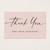 Voeg logo wazig roze script toe, bedankt dat je ka visitekaartje (Voorkant)