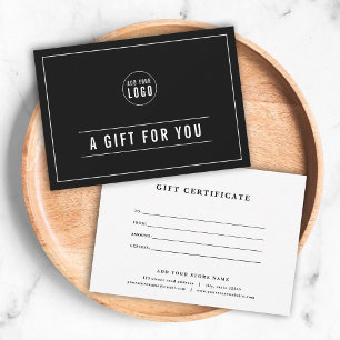 Voeg Logo White Lines Custom Color Gift Certificat