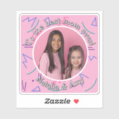 Voeg Moederdag foto toe Beste moeder ooit Retropat Sticker (Vel)