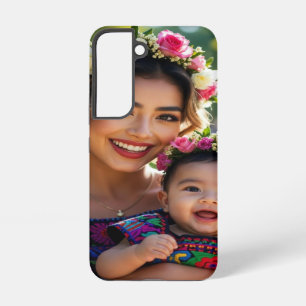 Voeg mooie babofoto toe personaliseren samsung galaxy hoesje