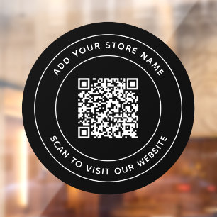 Voeg Naam en Uw Kleur van de Code QR van de Websit Raamsticker
