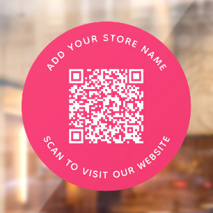 Voeg Naam en Uw Kleur van de Code QR van de Websit Raamsticker