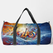 Voeg naam, Initialen, Muzieknoten Explosion Abstra Plunjezak (Voorkant)