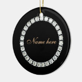 Voeg naam-klantgerichte diamant toe keramisch ornament (Links)