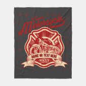 Voeg Naam of Tekst aangepaste motorfietsgrunge toe Fleece Deken (Voorkant)