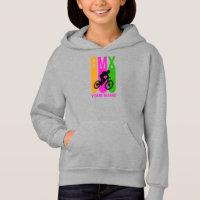 Voeg Naam of Tekst BMX Bike Rider Oranje Roze Groe