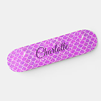 Voeg Naam of Tekst toe, Paarse Mauve Zeemeerminnen Skateboard