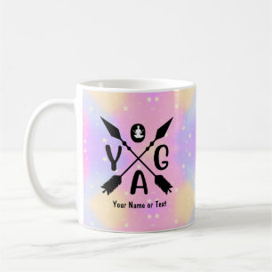 Voeg Naam of Tekst toe Yoga Boho Arrows op Pastels Koffiemok