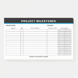 Voeg Naam Project Mijlpalen Tracker Plaknotities T Post-it® Notes