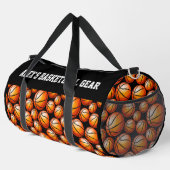 Voeg naam tekst, Alex's basketbal uitrusting Plunjezak (Rechterhoek)