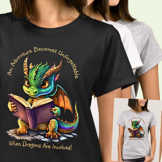 Voeg naam tekst, avontuur onvergetelijk, draken t-shirt